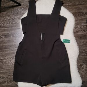 NWT English Factory Romper in Black Sz M